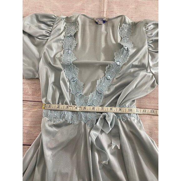 Vintage Rosa Pulea-Szule Lily Of France Front Tie bath Robe - Petite - Picture 5 of 12